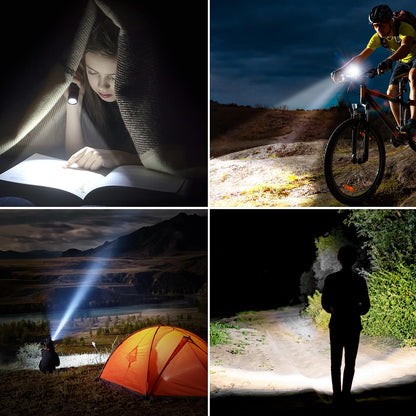 Blukar LED Flashlight Rechargeable 2 Pack, Super Bright Small Handheld Flashlights- Zoomable, Adjustable Brightness, Long Lasting Flash Light, Waterproof Pocket Size Torch Light for Emergency, Camping