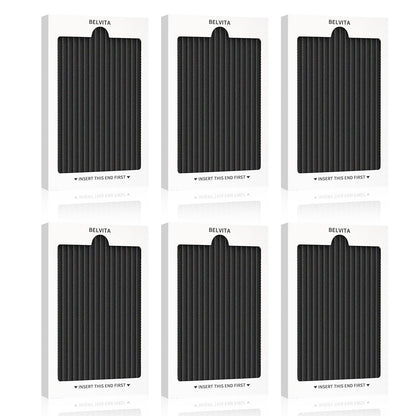 Belvita Refrigerator Air Filter Replacement for Frigidaire, Paultra, Ultrawf PureAir Ultra Electrolux EAFCBF - 6 Pack White