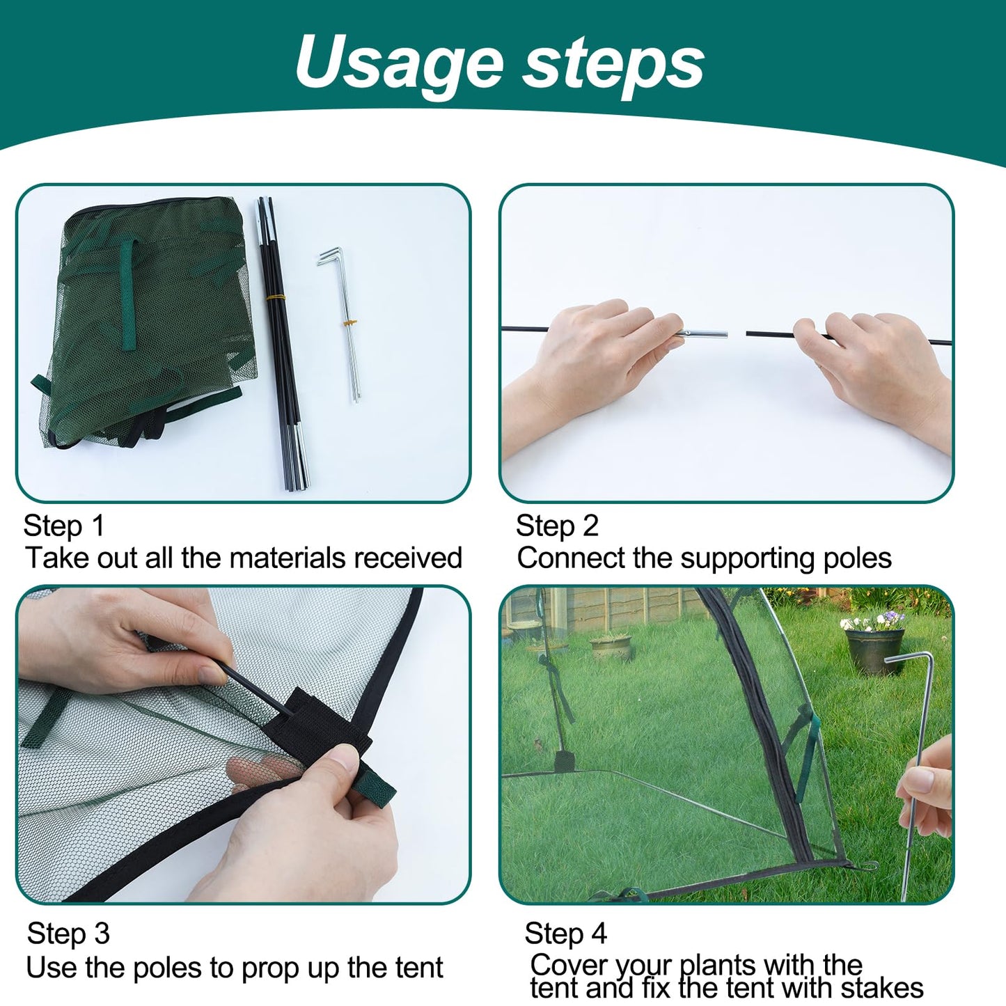 2pack Pest Guard Cover,22.8x22.8x22.8 Inches Garden Mesh Plant Cover Insect Bird Barrier Netting Mesh Outdoor Mesh Plant Enclosure Plant Tent Cover Pest Protection Guard for Fruit Vegetables