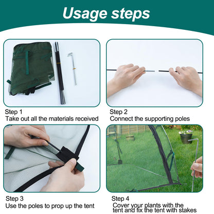 2pack Pest Guard Cover,22.8x22.8x22.8 Inches Garden Mesh Plant Cover Insect Bird Barrier Netting Mesh Outdoor Mesh Plant Enclosure Plant Tent Cover Pest Protection Guard for Fruit Vegetables