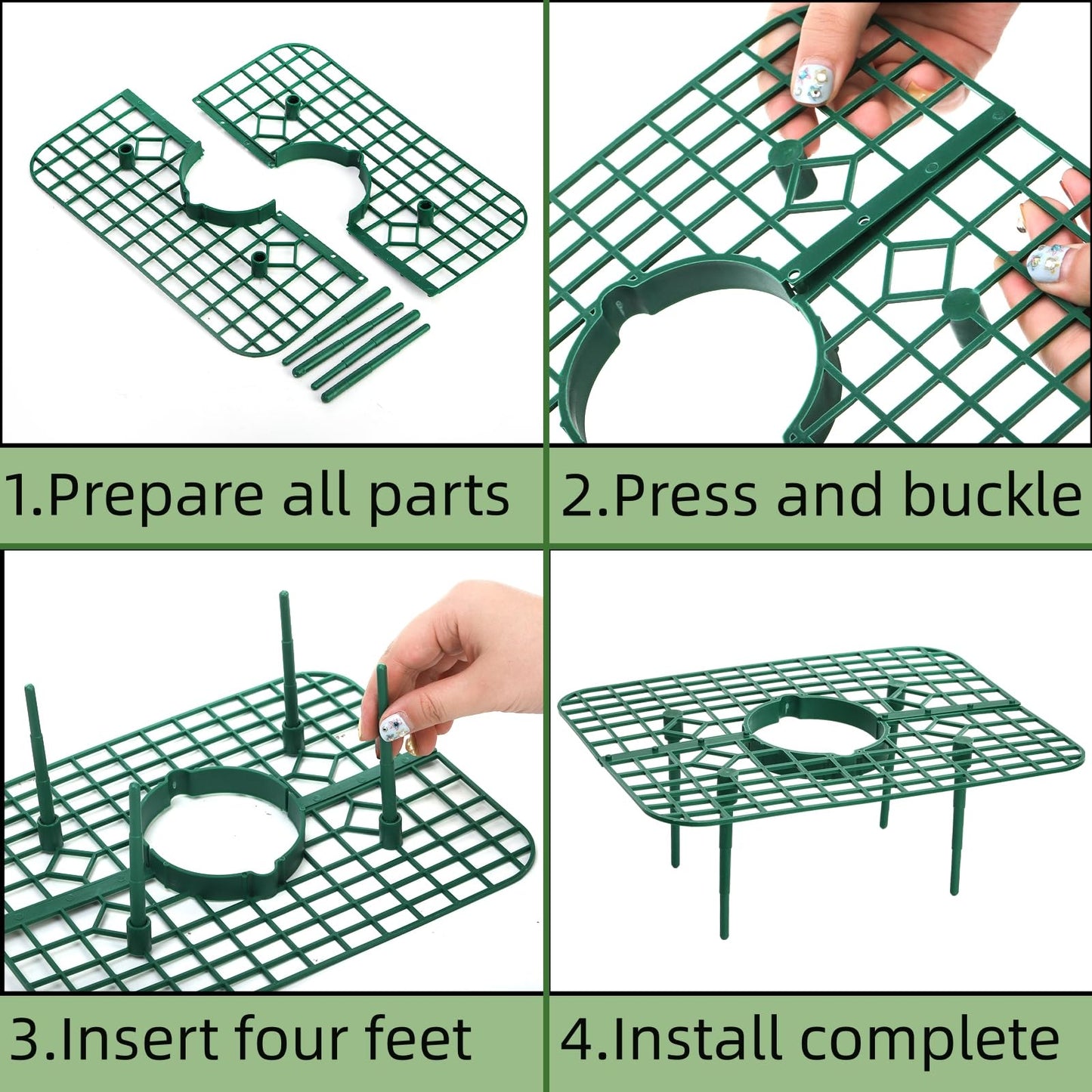Pumtus 20 Pack Strawberry Plant Supports, Square Growing Rack with 4 Sturdy Legs, Plastic Strawberry Plant Stand Holder, Strawberry Growing Frame Holder Cage, Keeping Berries Clean