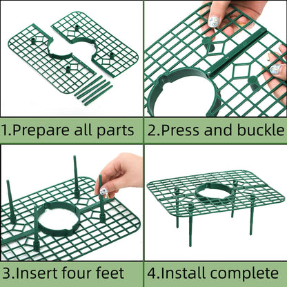 Pumtus 20 Pack Strawberry Plant Supports, Square Growing Rack with 4 Sturdy Legs, Plastic Strawberry Plant Stand Holder, Strawberry Growing Frame Holder Cage, Keeping Berries Clean
