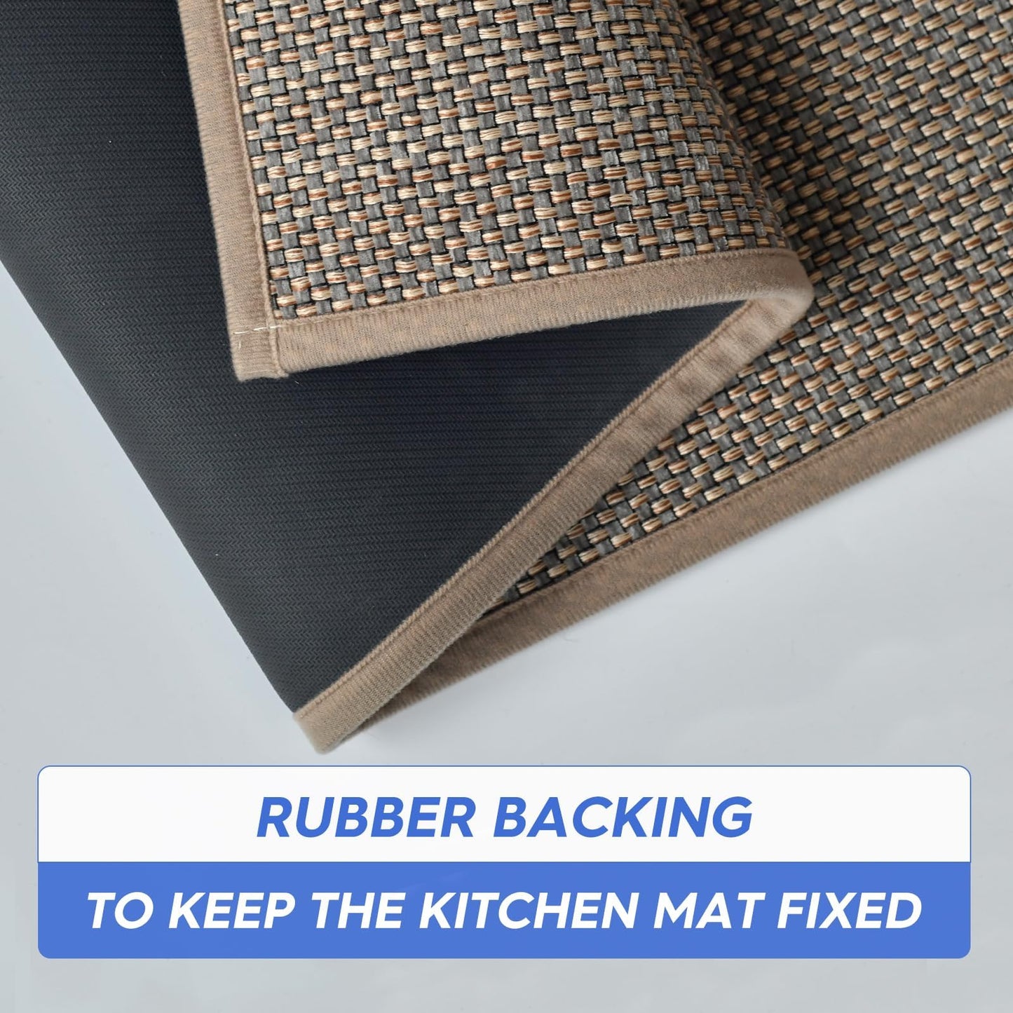 Artoid Mode Non Skid Washable Kitchen Rugs Mats Doormat, Rubber Backing Absorbent Rugs for Kitchen Door Mat Kitchen Mats Floor Mats Front of Sink 17x47 Inch