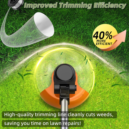 Chway 19 Pcs AF-100 Weed Eater Spools Compatible with Black and Decker String Trimmer, 0.065″ AFS Automatic Feed Replacement Spool, 16 Pcs Trimmer Spools(480ft Total), 3 Pcs RC-100-P Caps and Springs