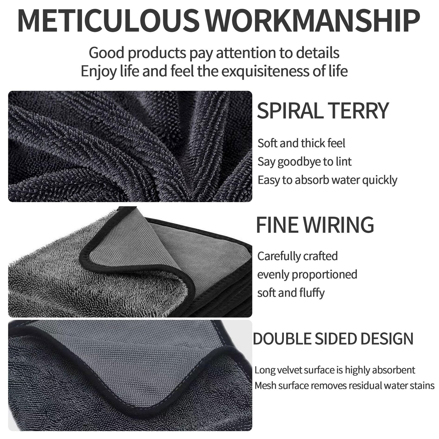 Shiny Wipes Towel for Shower, Shiny Wipes Cloth, Shower Cleaning Cloths for Car Detailing, Kitchen, Window Cleaning Cloth (3, 40 * 40cm)