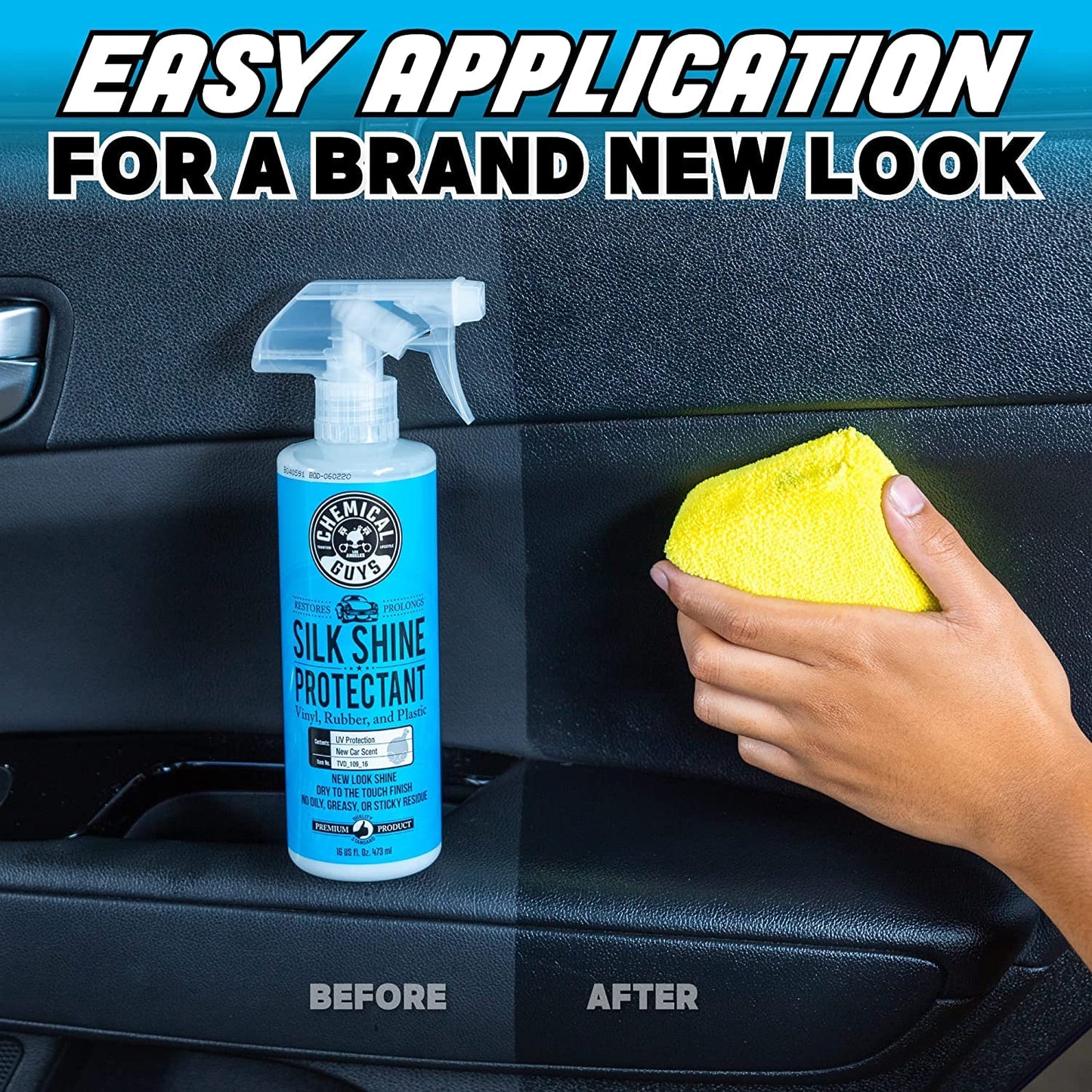 Chemical Guys Silk Shine Spray-able Dry-to-The-Touch Dressing and Protectant for Tires, Trim, Vinyl, Plastic and More, Safe for Cars, Trucks, Motorcycles, RVs & More, 473 ml (2 Pack)