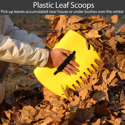 Rake for Leaves, 25 Tines 18" Wide Metal Leaf Rake with 32 Gallon Lawn and Leaf Bags & Leaf Scoops, Garden Adult Kids Lawn Shrub Yard Landscape Rake Heavy Duty Long Handle 30-60