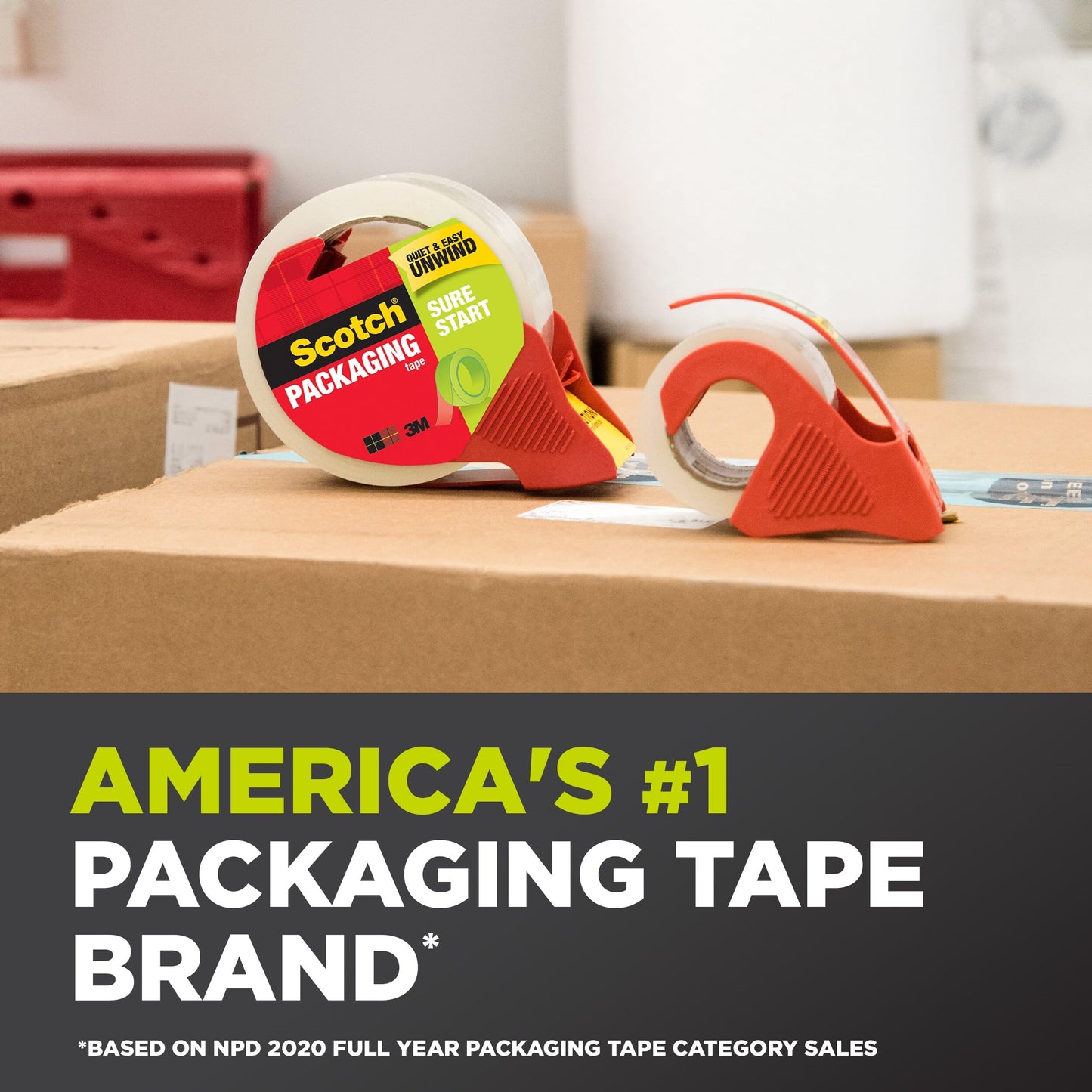 Scotch Packaging Tape Refill, 1.88 x 900 Inches, Clear, 2 Pack (DP-1000-RR-2)