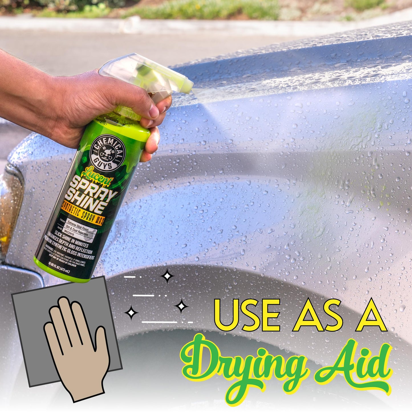 Chemical Guys Lucent Spray Shine Synthetic Spray Wax, Safe for Cars, Trucks, SUVs, Motorcycles, RVs & More, 473 ml