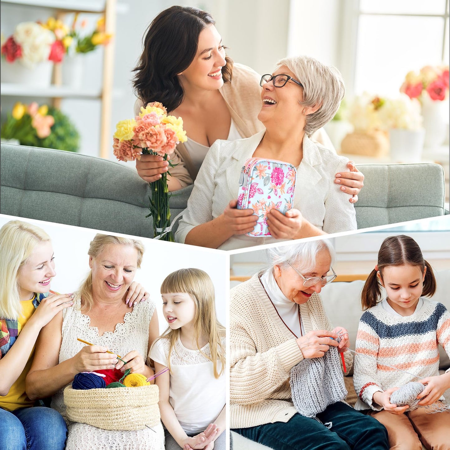 Vodiye 21 Sizes Ergonomic Crochet Hooks Set 0.5–10.0mm with Case, Soft Grip Crochet Needles for Crocheting Comfort