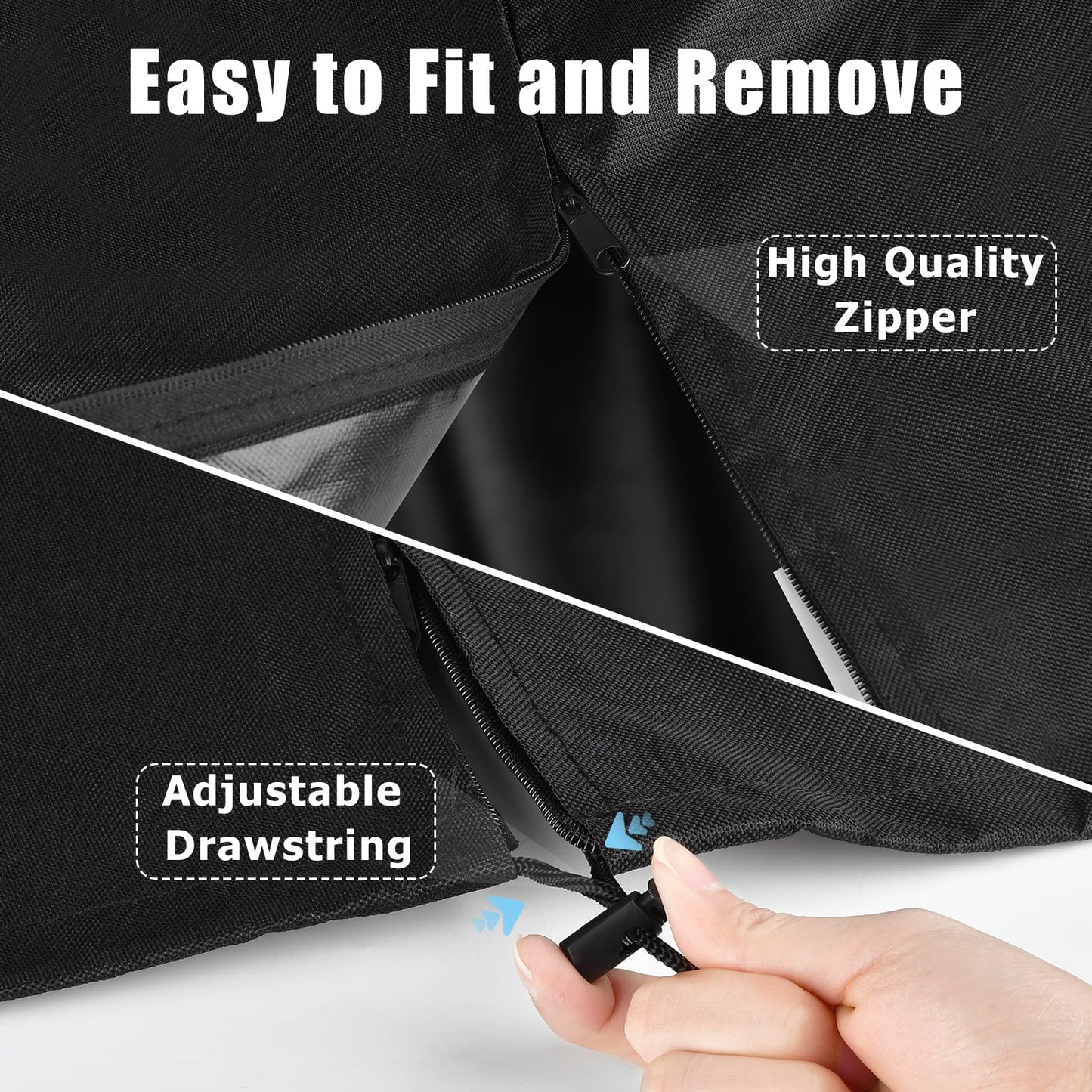 Tire Cover, Seasonal Tire Storage Bags Fits up to Diameter 32" Tires, Upgraded 600D Oxford Cloth Tire Covers for Outdoor Indoor, Waterproof Dust-Proof (Black)