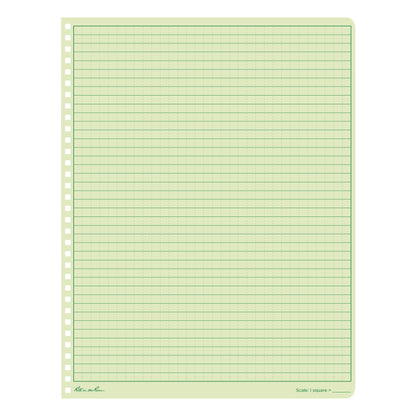 Rite in The Rain Weatherproof Side Spiral Notebook, 8.5" x 11", Green Cover, Universal Page Pattern (No. 973-MX)