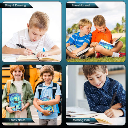 Diary with Lock for Boys Ages 8-12, A5 Journal with Lock 192 Pages-Adventure Travel Kids Journals for Teen Boys, Secret Diary with Pen, Notebook for 10 11 12 13 14 15 Teenage Kids Men