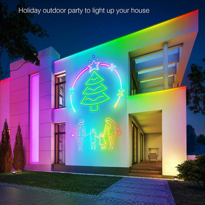 AILBTON Led Neon Rope Lights 32.8Ft,Control with App/Remote,Flexible Led Rope Lights,Multiple Modes,IP65 Outdoor RGB Neon Lights Waterproof,Music Sync Gaming Led Neon Strip Lights for Bedroom