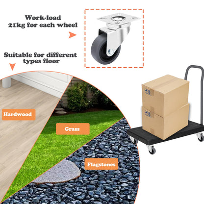 12 Pack 2 Inch Heavy Duty Swivel Caster Wheels, 360 Rotated Plate Wheels, Silent Soft TPR Rolling Castors for Furniture, Utility Carts, Moving Dollies, Shelves, Workshop Equipment