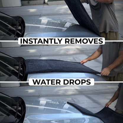 WEST BROS Large Microfiber Car Drying Towel 1300 GSM Double Twist Pile - Premium Auto Wash Towel for Cars Trucks SUV - Super Absorbent Detailing Cleaning Cloth 20x26'' Gray 1-Pack