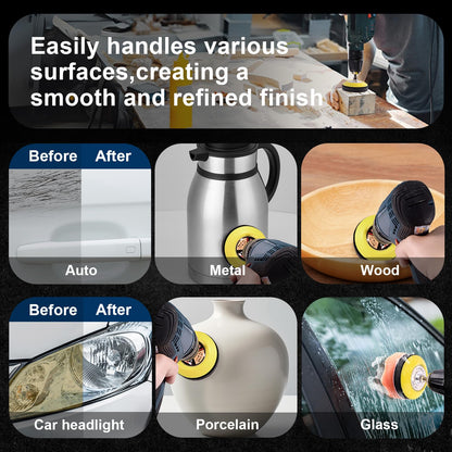 130 Pieces 3 Inch Sanding Disc, GOH DODD Headlight Restoration Kit Hook and Loop Sanding Pads 60 to 10000 Grit Wet Dry Sandpaper with 1/8" 1/4” Shank, Backer Plate, Polishing Pads and Interface Pad