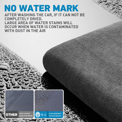 WEAWE Microfiber Towels for Cars - 7 Pack (23.6" x 15.7") 450-GSM, High & Short Pile Micro Fiber Cleaning Cloth for Car Washing Drying & Auto Detailing, Water Absorption Lint Free & Streak Free
