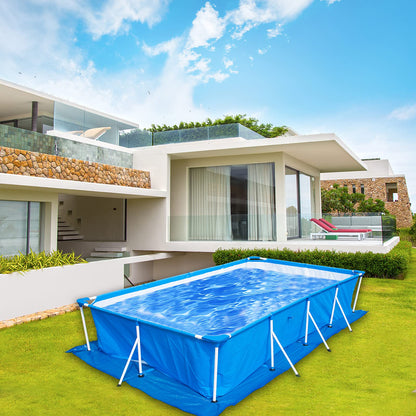 11 x 7.8 Ft Swimming Pool Ground Cloths- Rectangular Waterproof PE Swimming Pool Liner Pad - Square Above Ground Pool Mat Protector Tarpfor Protect for Above Ground Pool Prevents Punctures Pool Tarp