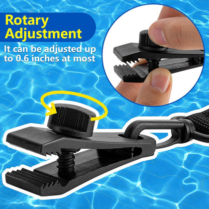 codree 36 Pcs Pool Solar Cover Reel Attachment Kit, Inground Swimming Pool Solar Cover Straps and Clips, Solar Blanket Strap Kit Including 12 Straps with Hooks, 12 Clips and 12 Touch Fastener