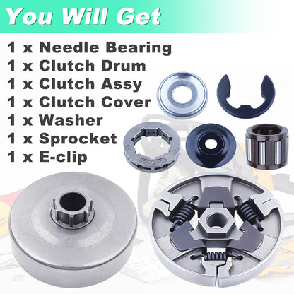 Adefol 3/8"-7 Clutch Drum Rim Sprocket for Stihl MS660 066 064 MS640 MS661 Chainsaw Replacement Parts Kit