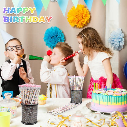 150 Pieces Happy Birthday Pencils Colorful Printed Birthday Pencils with Top Erasers Perfect For Teachers Class Reward BirthdayParty Kids Gifts Supplies