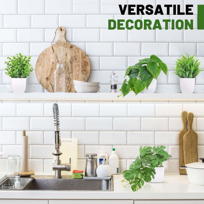 Der Rose 6 Pack Fake Plants Small Artificial Plants for Home Office Desk Accessories Bathroom Aesthetic Farmhouse Room Decor Indoor