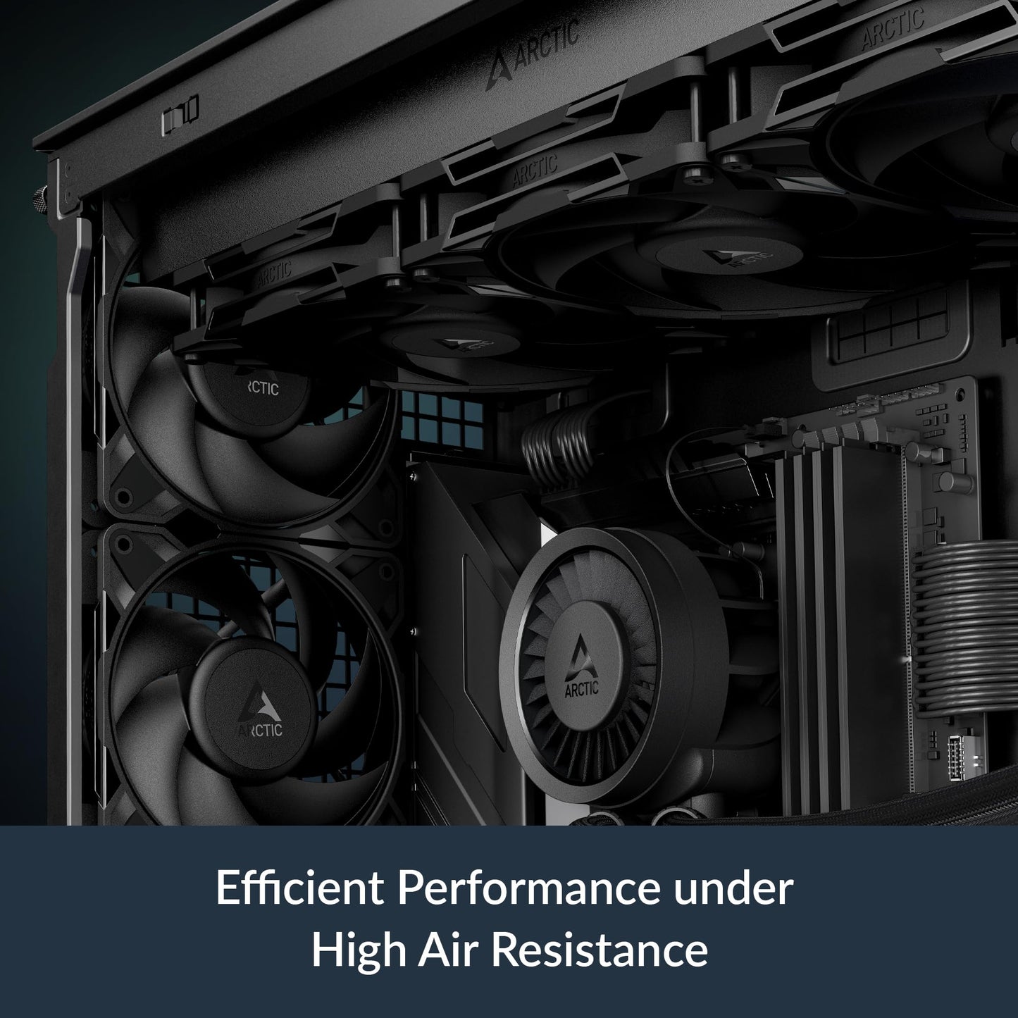 Arctic P14 Pro PST - Powerful Premium Fan, 140 mm PWM Fan with Y-Cable Splitter, 400-2500 RPM, 0 RPM <5% PWM, Fluid Dynamic Bearing, 4-Pin - Black