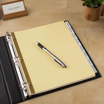 Big Tab Buff Colored Insertable Dividers - Gold Reinforce