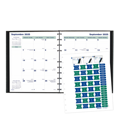Blueline® 2026 MiracleBind™ CoilPro™ Monthly Planner, 16 Months, September 2025 to December 2026, Twin-Wire Binding, 11" x 9.0625", Black, Bilingual (CF1512C.81B-26)