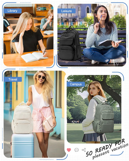 Black Backpack For Women Men,School Backpack For Teens Boys Girls,College Waterproof Laptop Backpack