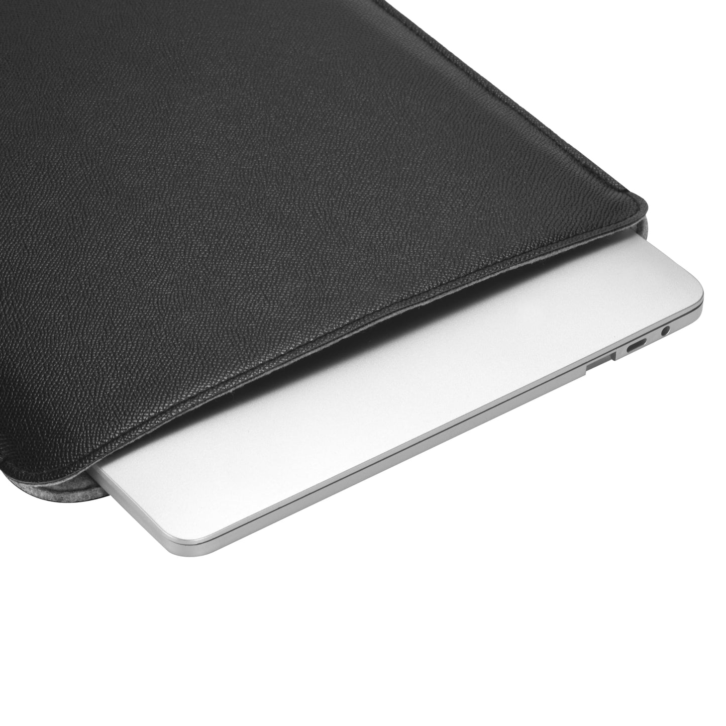 Comfyable Laptop Sleeve 14 Inch Precisely Compatible with MacBook Pro M5 M4 M3 M2 Pro/Max 2026-2021, Faux Leather Cover Case, 14 in, Black