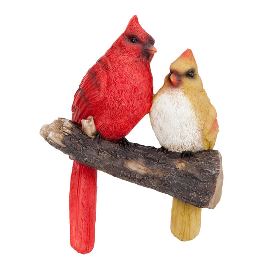 Bits and Pieces - Pair of Cardinals Tree Hugger - Animal and Bird Outdoor Décor Garden Statue