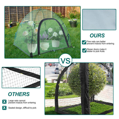 2pack Pest Guard Cover,22.8x22.8x22.8 Inches Garden Mesh Plant Cover Insect Bird Barrier Netting Mesh Outdoor Mesh Plant Enclosure Plant Tent Cover Pest Protection Guard for Fruit Vegetables