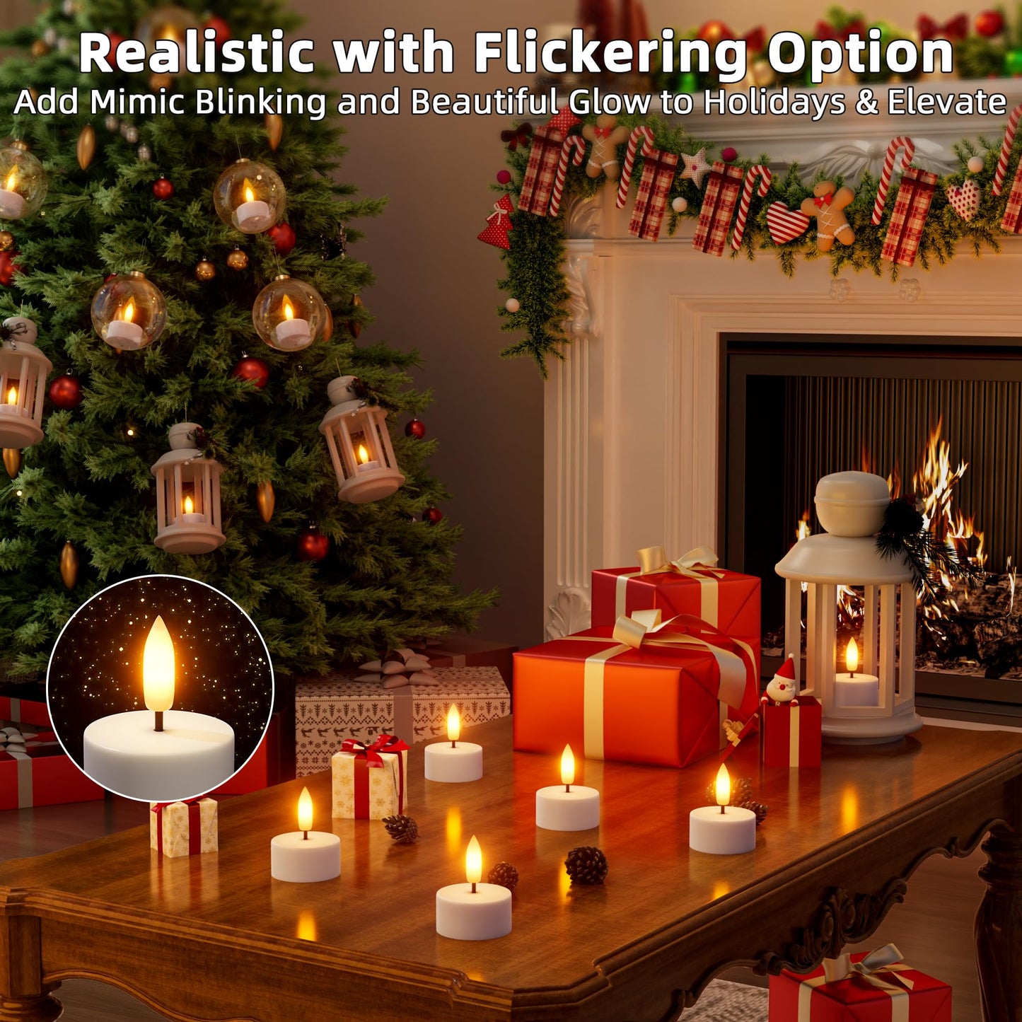 Rechargeable Flameless Tea Lights Candles Battery Operated Remote Control Tea Lights with Timer LED Tealight Candles with Charging Base Votive Candle for Flickering Christmas Halloween Table 6 Pcs