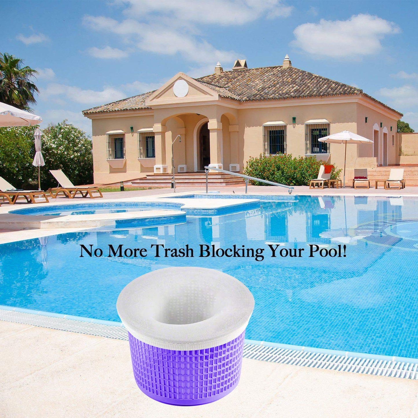 Coopache Pool Skimmer Socks - Filters Baskets Skimmers Cleans Debris and Leaves for In-Ground and Above Ground Pools (60 Pack)