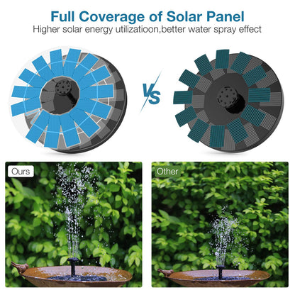 AISITIN 3.5W Solar Fountain, Solar Powered Water Fountain, Easy Setup Solar Fountain Pump for Bird Bath, Outdoor, Garden, Pond, Pool