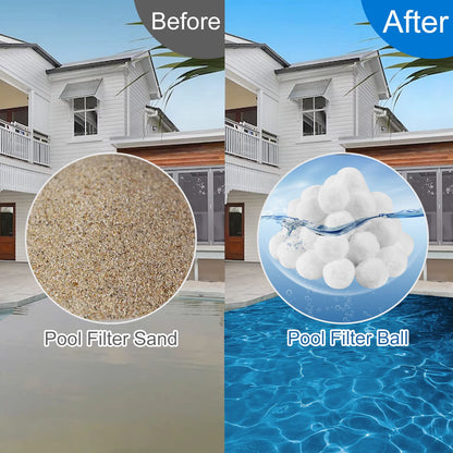 Pool Filter Balls for Sand Filter, Reusable Sand Filter Media Cartridges Replacement for Swimming Pool Filter Pump Aquarium (4.6 Pounds)