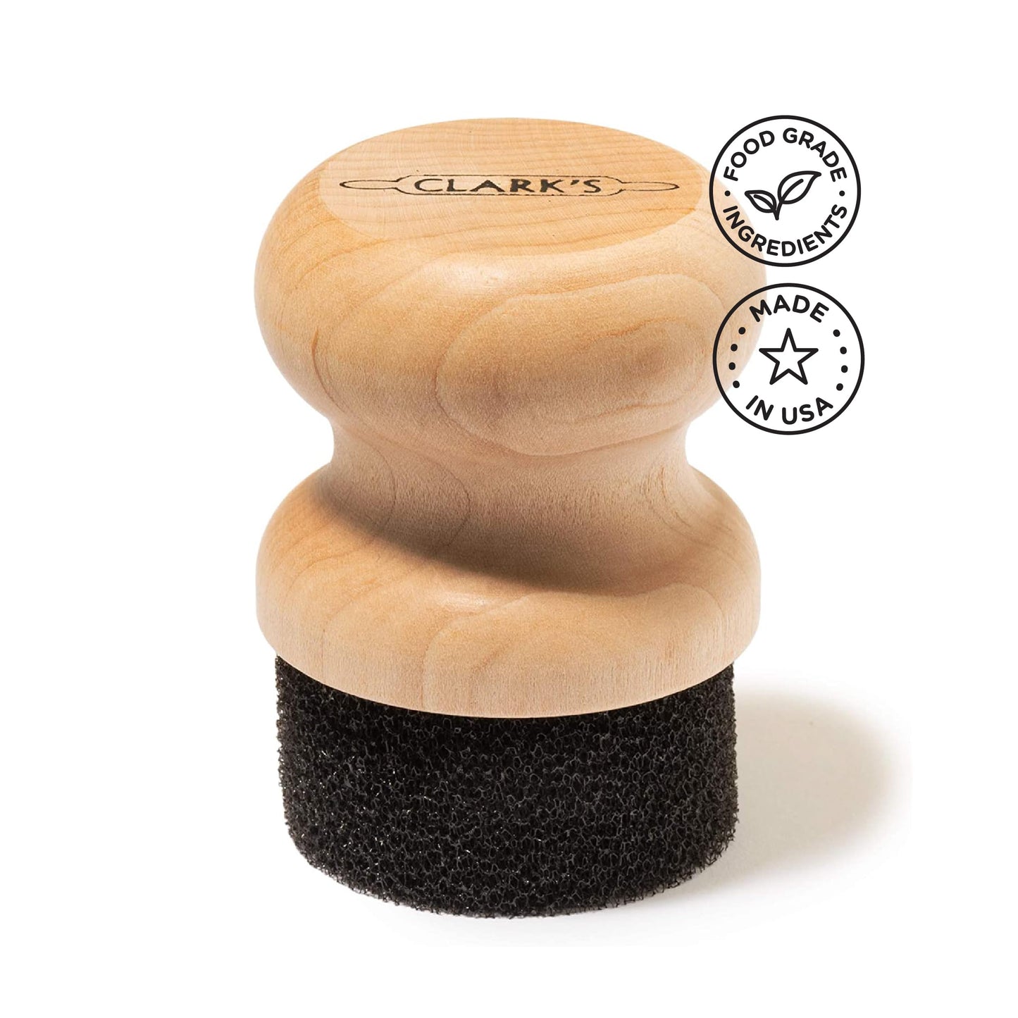 CLARK'S Round Applicator for Oil and Wax - Enhanced V2 Design - Ideal for Cutting Boards - Butcher Blocks - Wood Utensils - Cutting Board Oil Applicator - Cutting Board Sponge