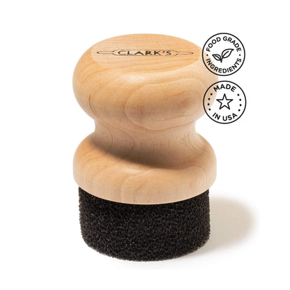 CLARK'S Round Applicator for Oil and Wax - Enhanced V2 Design - Ideal for Cutting Boards - Butcher Blocks - Wood Utensils - Cutting Board Oil Applicator - Cutting Board Sponge