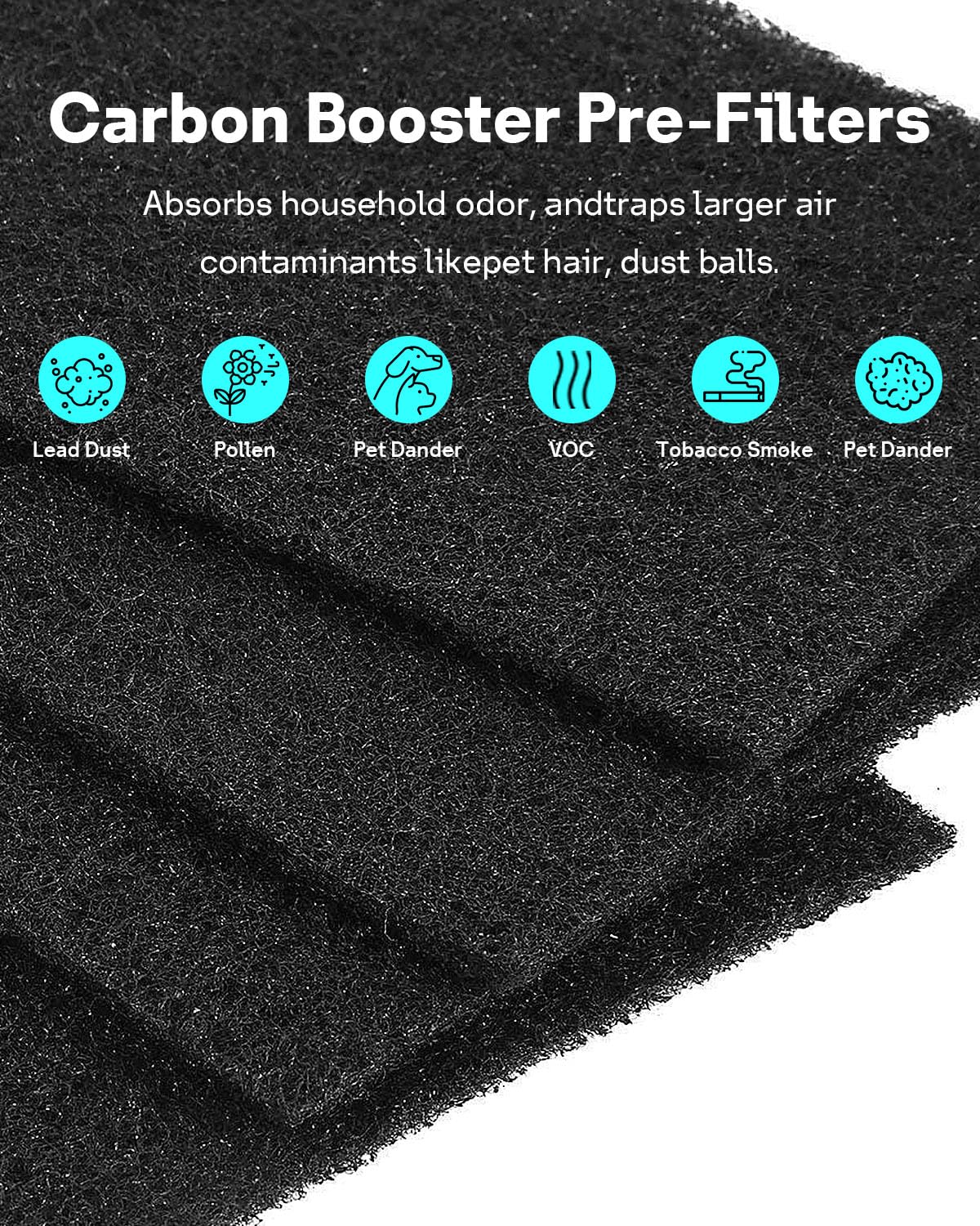 Aer1 Filter Replacement for Bionaire Holmes Air Purifiers, 2 True HEPA Filters + 4 Carbon Booster Filters, HAPF30AT