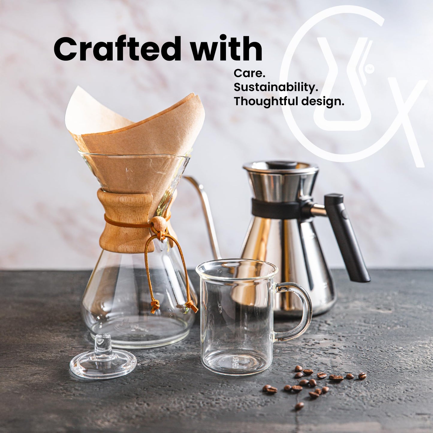 Chemex FS-100 Bonded Coffee Filter Square, One Size, White