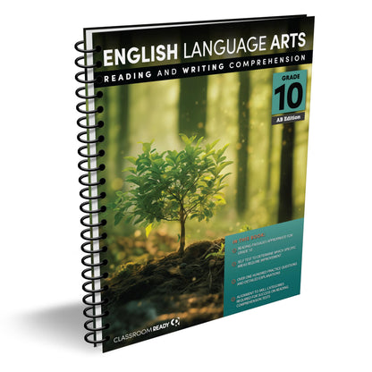 Classroom Ready ALBERTA English Language Arts Reading & Writing Comprehension AB Grade 10 Workbook & Study Guide