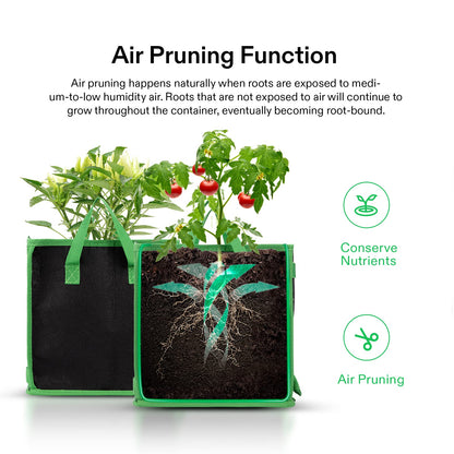 VIVOSUN 5 Pack 5 Gallon Square Grow Bags, Thick Fabric Bags with Handles
