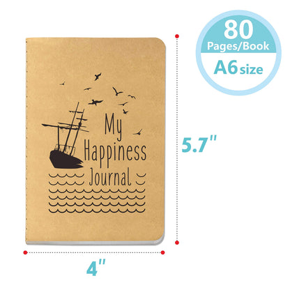 24 Pack Kraft Lined Notebook Journal Pocket Notebook with 6 Designsin (80 pages, 4” x 5.7”)