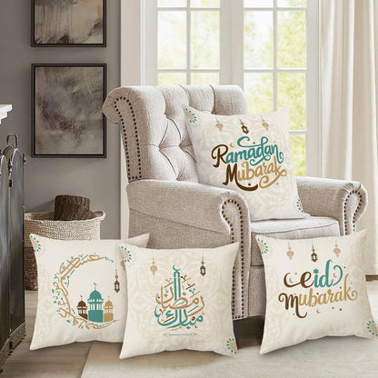 Ramadan Decorations for Home 2026 - Table Runner & 4pcs 18x18 inches Pillow Covers - Ramadan Decor for Table Couch - Gifts-Indoor (18" x 18" (Pack of 5))