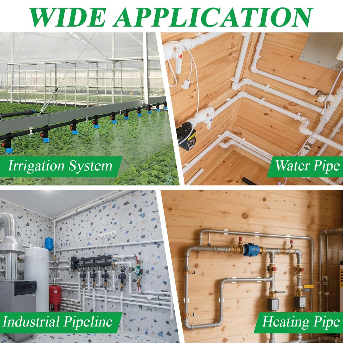 Supkiir 100Pcs PEX Pipe Clips, 16mm and 20mm U-Hook Pipe Clamps, Water Tube Support Hangers, Plastic Pipes Holder Bracket Support Tools Tubing Hoses Bracket Socket for Water Gas Pipes