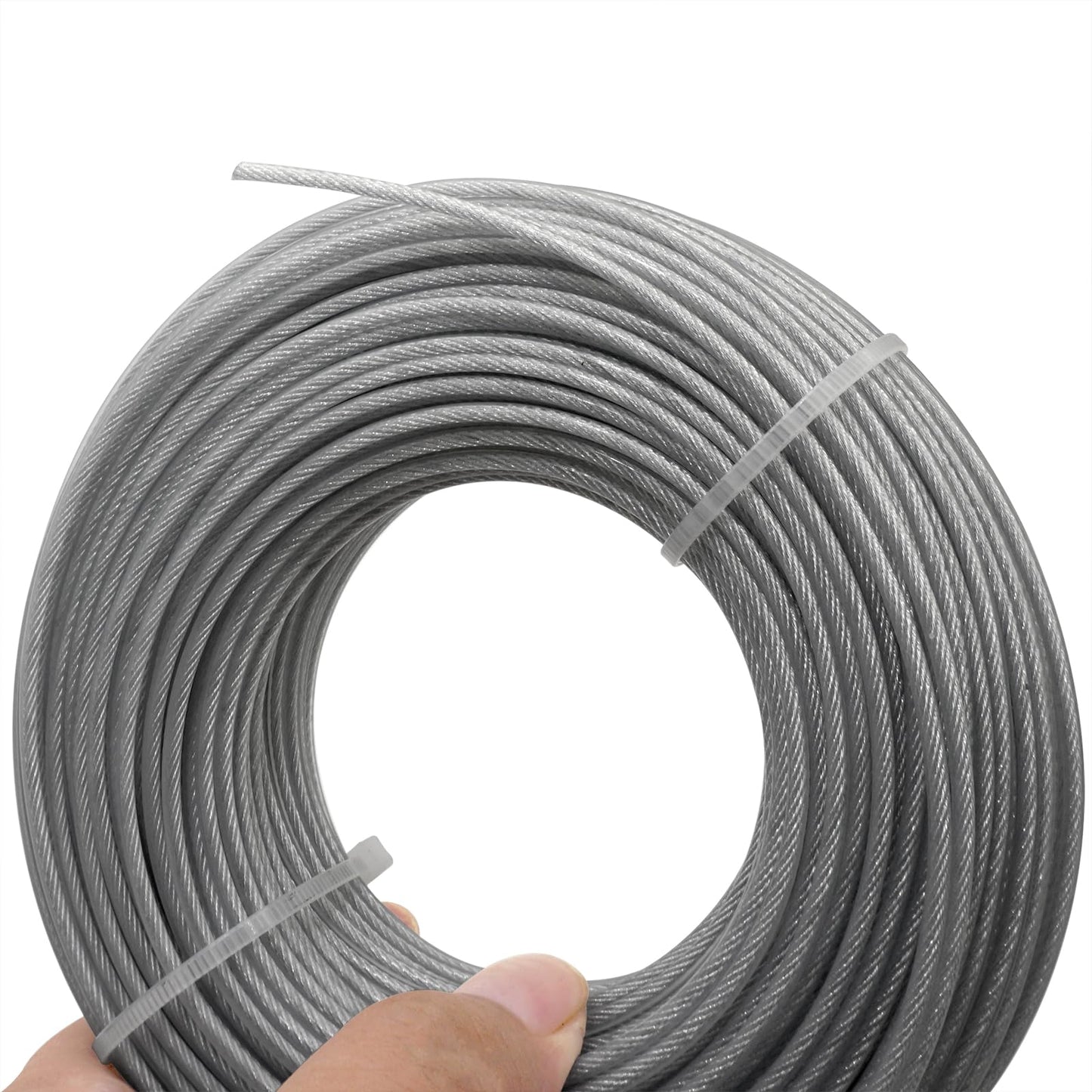 Akuoly Grass Strimmer Line Nylon Steel String Trimmer Spool 3.0mm 40m Round String Trimmer Spool Replacement fil de Coupe Bordure Acier for Gardens and Lawns