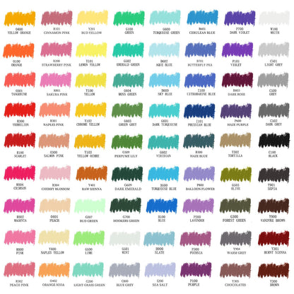 Artecho Oil Pastels Set of 72 Colors, Soft Oil Pastels for Art Painting, Drawing, Blending (10x70mm)