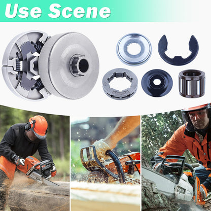 Adefol 3/8"-7 Clutch Drum Rim Sprocket for Stihl MS660 066 064 MS640 MS661 Chainsaw Replacement Parts Kit